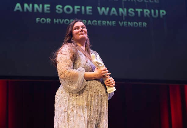 The years best female supporting role for Where the Crows Turn Goes to Anne Sofie Wanstrup The Bodil Prizes 2022 will be awarded at the Folketeatret in Copenhagen, Saturday 19 March 2022, Copenhagen Denmark  Copyright: fotograf@clausbech.dk ClausxBechx COP10274 spdk20220319-230824-L
