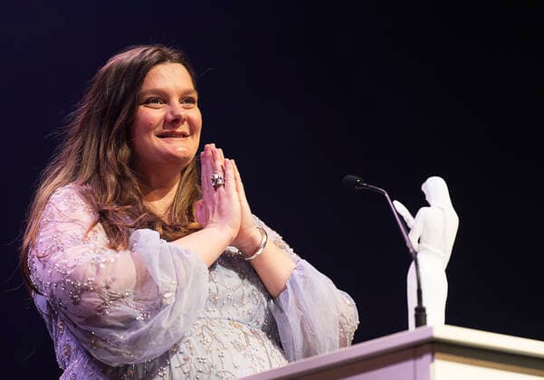The years best female supporting role for Where the Crows Turn Goes to Anne Sofie Wanstrup The Bodil Prizes 2022 will be awarded at the Folketeatret in Copenhagen, Saturday 19 March 2022, Copenhagen Denmark  Copyright: fotograf@clausbech.dk ClausxBechx COP10274 spdk20220319-230931-L