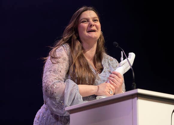 The best female supporting role of the year for Where the Crows Turn Goes to Anne Sofie Wanstrup The Bodil Prizes 2022 will be awarded at the Folketeatret in Copenhagen, Saturday 19 March 2022, Copenhagen Denmark  Copyright: fotograf@clausbech.dk ClausxBechx COP10274 spdk20220319-231132-L