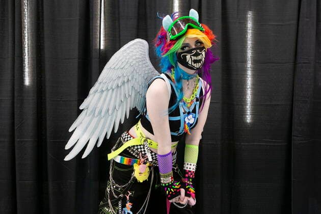 March 19, 2022, TORONTO, ON, CAN: Ryn cosplays as Rainbow Dash from My Little Pony, at Toronto Comicon on Saturday, March 19, 2022. The event returns for the first time since 2019 due to COVID-19 restrictions. TORONTO CAN  - ZUMAc35_ 20220319_zaf_c35_086 Copyright: xChrisxYoungx