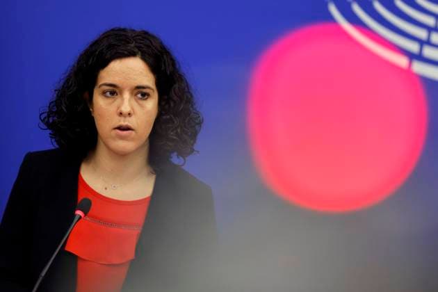 Manon Aubry bei einer Pressekonferenz im Europäischen Parlament. Straßburg, 08.03.2022 *** Manon Aubry at a press conference at the European Parliament Strasbourg, 08 03 2022 Foto:xC.xHardtx xFuturexImage