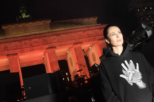 Sound of Peace Natalia Klitschko at the ãSOUND OF PEACE The great peace event in front of the Brandenburg Gate on 20 03 2022 Photopress Mueller