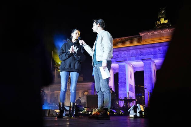 Sound of Peace at Brandenburg Gate 20 3 2022, Natalia Klitschko Sound of Peace at Brandenburg Gate Berlin Brandenburg Gate Berlin GER