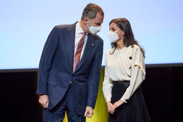 21-03-2022 Valencia Queen Letizia and King Felipe attend the presentation of the 2021 national innovation and design awards at the palacio de congresos in Valencia. No Spain Â  Copyright: xPPEx