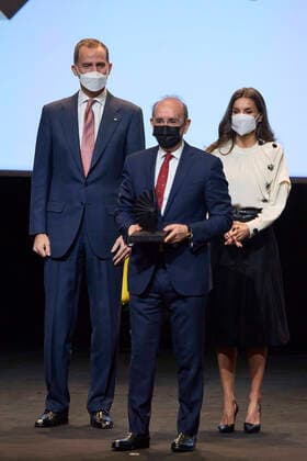21-03-2022 Valencia Queen Letizia and King Felipe attend the presentation of the 2021 national innovation and design awards at the palacio de congresos in Valencia. No Spain Â  Copyright: xPPEx