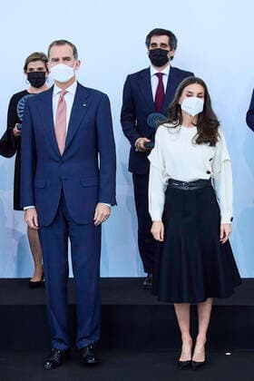 21-03-2022 Valencia Queen Letizia and King Felipe attend the presentation of the 2021 national innovation and design awards at the palacio de congresos in Valencia. No Spain Â  Copyright: xPPEx