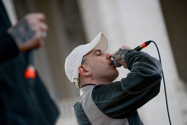 Gemitaiz, artist during Together for Peace , anti war demonstration in Piazza San Govanni, News in Rome, Italy, March 20 2022  Copyright: xGloriaxImbrognox xipa-agency.netx xx 0