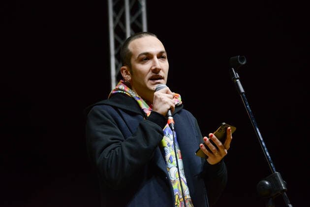 Petro Turano, actor during Together for Peace , anti war demonstration in Piazza San Govanni, News in Rome, Italy, March 20 2022  Copyright: xGloriaxImbrognox xipa-agency.netx xx 0