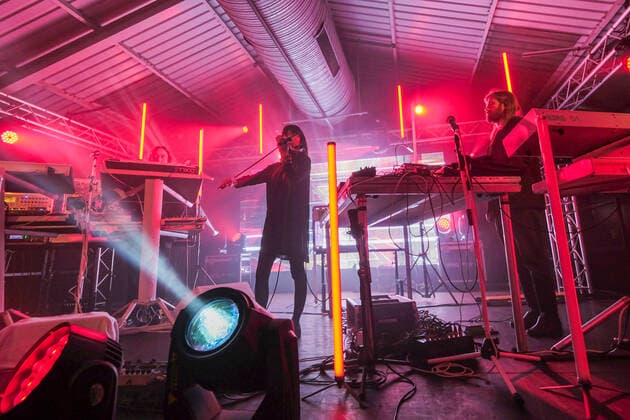 March 21, 2022, Southampton, Hampshire, United Kingdom: L-R Thorsten Quaeschning, Yamane Hoshiko and Paul Frick on stage with German electronic band Tangerine Dream founded in 1967, performing live at the Engine Rooms, Southampton. Southampton United Kingdom - ZUMAs197 20220321_zaa_s197_188 Copyright: xDawnxFletcher-Parkx