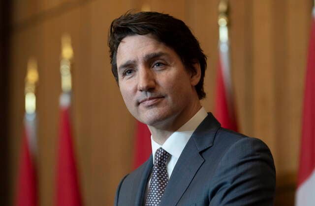 March 22, 2022, Ottawa, ON, Canada: Prime Minister Justin Trudeau listens to a question during a news conference, Tuesday, March 22, 2022 in Ottawa. Ottawa Canada  - ZUMAc35_ 20220322_zaf_c35_003 Copyright: xAdrianxWyldx