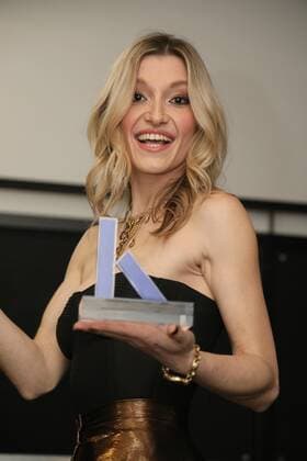 22 03 2022, Globe Vienna, Austrian Cabaret Award 2022, award ceremony gala in the picture Malarina, promotional award, Austrian Cabaret Award 2022