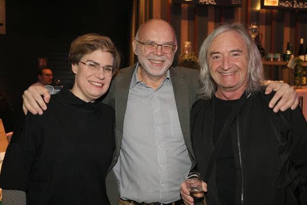22 03 2022, Globe Vienna, Austrian Cabaret Award 2022, award ceremony gala in the picture GmR Ursula Berner, Mario Rossori, Peter Pernica, Austrian Cabaret Award 2022.