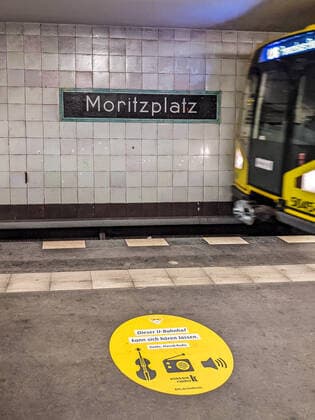 KLassik in the underground This underground station can be heard Thank you, Klassik Radio The BVG sounds the underground station Moritzplatz in Berlin Kreuzberg with classical music Berlin Friedrichshain Kreuzberg Berlin Germany