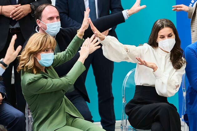 Entertainment Bilder des Tages Königin Letizia ehrt Gewinner des Stiftung Prinzessin von Girona Preises in Guadalajara 24-03-2022 Queen Letizia with Pilar Lopez Alegria, minister of culture, attend announcement of the winner of the 2022 princess of Girona foundation, in the category business, at Espacio TYCE in Guadalajara. No Spain Â  Copyright: xPPEx
