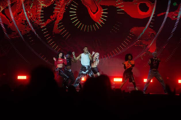 RIO DE JANEIRO, RJ - 24.03.2022: SHOW NOW UNITED NO RIO DE JANEIRO - The Future X group opens the Now United Show, which performs with sold out tickets at Jeunesses Arena, in Rio de Janeiro. The show is part of the & 39;Wave Your Flag World Tour& 39; tour that passes through six capitals of the country. x2184672x  CristianexMota