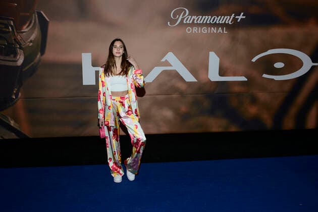 Halo Tv Series Premiere - Arrivals MEXICO CITY, MEXICO - MARCH 24, 2022: Macarena Achaga poses for photos during the blue carpet of Halo Tv series premiere by Paramount at Papalote Museo del Nino. On March 24, 2022 in Mexico City, Mexico. (Photo by Carlos Tischler Eyepix Group) Copyright: xCarlosxTischlerx xEyepixxGroupx EYEPIX_CT_24032022_59021