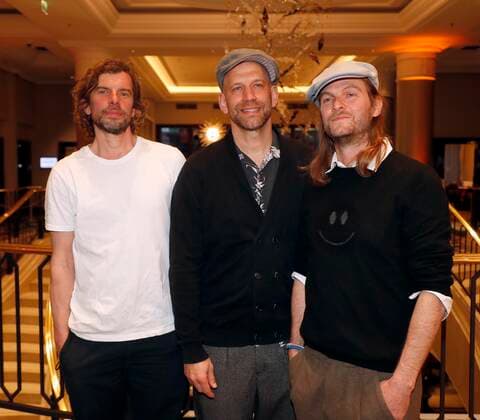 Sportfreunde Stiller Rüdiger Linhof, Florian Welter, Peter Brugge at the award ceremony for the German Music Authors Prize 2022 at the Hotel RITZ CARLTON Berlin Redaktion Laurent, Berlin 24 03 22