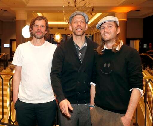 Sportfreunde Stiller Rüdiger Linhof, Florian Welter, Peter Brugge at the award ceremony for the German Music Authors Prize 2022 at the Hotel RITZ CARLTON Berlin Redaktion Laurent, Berlin 24 03 22