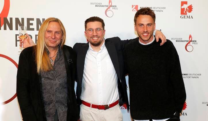 Uwe Hassbecker band Silly , Friedrich Kautz stage name Prinz Pi , Thomas Huebner stage name CLUESO at the award ceremony German music author inside price 2022 in the hotel RITZ CARLTON Berlin editorial Laurent, Berlin 24 03 22