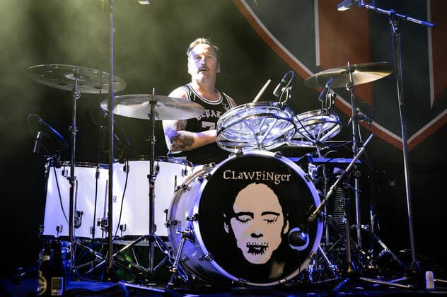 Clawfinger Copenhagen, Denmark. 26th, March 2022. The Swedish rap metal band Clawfinger performs a live concert at Amager Bio in Copenhagen. Here drummer Micke Dahlen is seen live on stage. Copenhagen Denmark  Copyright: xGonzalesxPhoto NikolajxBransholmx