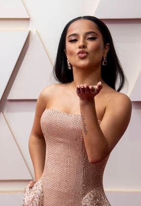 Becky G poses on the red carpet upon arrival at the Oscars Awards at the Dolby Theater in Los Angeles, California, USA, 27 March 2022. EFE Javier Rojas Academy Oscar Awards !ACHTUNG: NUR REDAKTIONELLE NUTZUNG!  Copyright: xJavierxRojasx AME6493 20220327-74ad59596928db897198ede92d95f762c4649c39