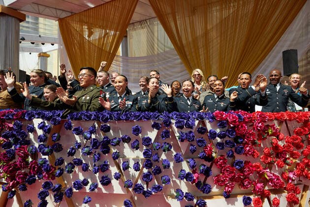 Service members cheer on the red carpet of the 94th OscarsÂ® at the Dolby Theatre at Ovation Hollywood in Los Angeles, CA, on Sunday, March 27, 2022.  Copyright: xx 34342-023THA