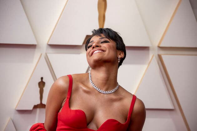 Ariana DeBose poses on the red carpet upon arrival at the Oscars at the Dolby Theater in Los Angeles, California, USA, 27 March 2022. EFE Javier Rojas Academy Oscar Awards !ACHTUNG: NUR REDAKTIONELLE NUTZUNG!  Copyright: xJavierxRojasx AME6576 20220328-27ad13124e25208429e335f56db65dfd30424b45