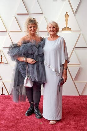 OscarÂ® nominee Julia Vernon and guest arrive on the red carpet of the 94th OscarsÂ® at the Dolby Theatre at Ovation Hollywood in Los Angeles, CA, on Sunday, March 27, 2022.  Copyright: xx 34342-162THA