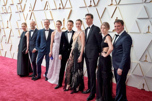 Joachim Trier, Eskil Vogt and others from The Worst Person in the World arrive on the red carpet of the 94th OscarsÂ® at the Dolby Theatre at Ovation Hollywood in Los Angeles, CA, on Sunday, March 27, 2022.  Copyright: xx 34342-276THA