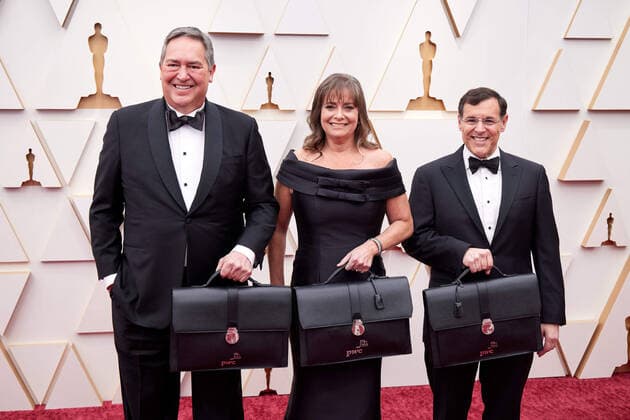 PwC representatives arrive on the red carpet of the 94th OscarsÂ® at the Dolby Theatre at Ovation Hollywood in Los Angeles, CA, on Sunday, March 27, 2022.  Copyright: xx 34342-344THA