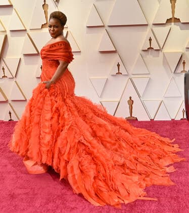 Aunjanue Ellis arrives for the 94th annual Academy Awards at the Dolby Theatre in the Hollywood section of Los Angeles on Sunday, March 27, 2022.  LAP20220327183 JIMxRUYMEN