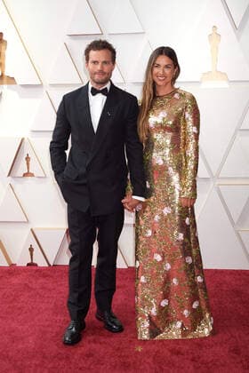Jamie Dornan and Amelia Warner arrive on the red carpet of the 94th OscarsÂ® at the Dolby Theatre at Ovation Hollywood in Los Angeles, CA, on Sunday, March 27, 2022.  Copyright: xx 34342-644THA