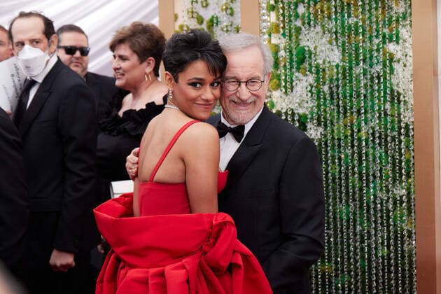 OscarÂ® nominee Ariana Debose and OscarÂ® nominee Steven Spielberg arrive on the red carpet of the 94th OscarsÂ® at the Dolby Theatre at the Ovation Hollywood in Los Angeles, CA, on Sunday, March 27, 2022.  Copyright: xx 34342-677THA