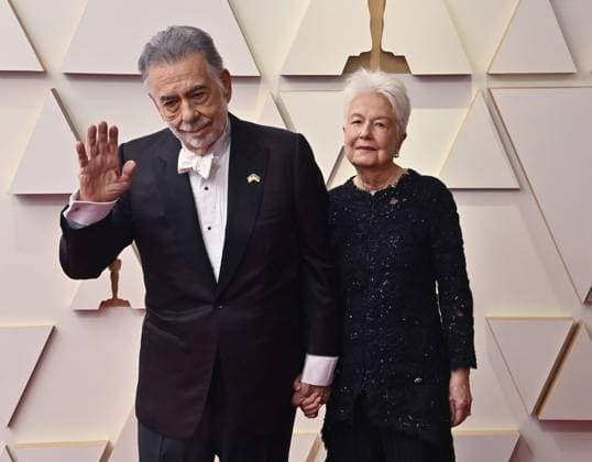 Director Francis Ford Coppola his wife, director Eleanor Coppola arrive for the 94th annual Academy Awards at the Dolby Theatre in the Hollywood section of Los Angeles on Sunday, March 27, 2022.  LAP202203270400 JIMxRUYMEN
