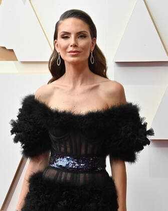 Nina Senicar arrives for the 94th annual Academy Awards at the Dolby Theatre in the Hollywood section of Los Angeles on Sunday, March 27, 2022.  LAP20220327344 JIMxRUYMEN