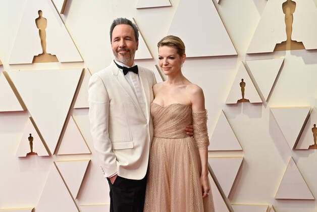 Denis Villeneuve and Tanya Lapointe arrive for the 94th annual Academy Awards at the Dolby Theatre in the Hollywood section of Los Angeles on Sunday, March 27, 2022.  LAP20220327375 JIMxRUYMEN