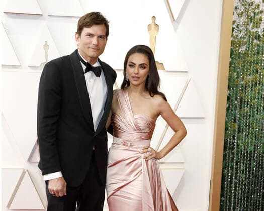 94th Academy Awards (Oscars) - Red Carpet Arrivals Featuring: Ashton Kutcher, Mila Kunis Where: Los Angeles, California, United States When: 28 Mar 2022 Credit: Abby Grant Cover Images Copyright: xx 51341765 EDITORIAL USE ONLY. NOT FOR USE BY NEWSPAPERS BASED IN THE UK.