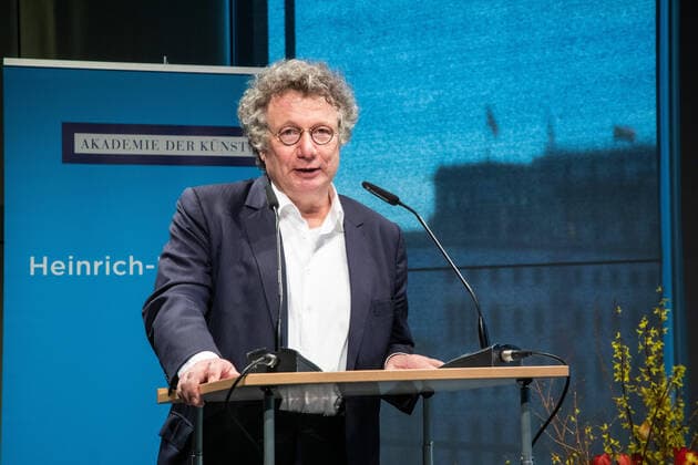 Reading Heinrich Mann Prize 2022 to Lothar Müller Welcome Ingo Schulze Laudatio Jutta Person Speech of thanks Lothar Müller Reading from texts of Heinrich Mann Johanna Polley Congratulations Ingo Schulze and Jörg Feßmann at the Academy of Arts Berlin Sun, 27 03 2022