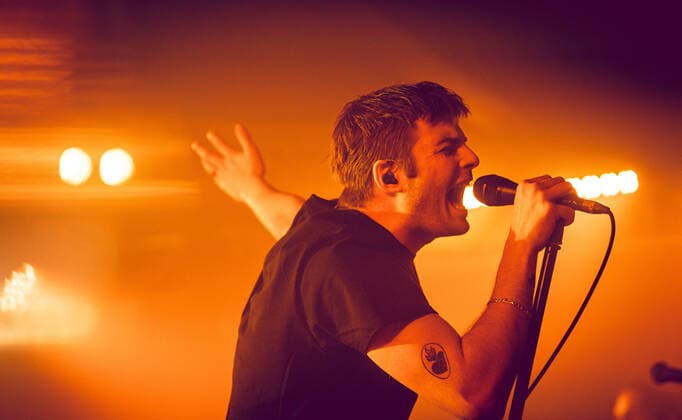 Fontaines D.C. live in Malmoe, Sweden Malmoe, Sweden. 30th, March 2022. The Irish post-punk band Fontaines D.C. performs a live concert at Plan B in Malmoe. Here vocalist Grian Chatten is seen live on stage. Malm? Sweden  Copyright: xGonzalesxPhoto JoexMillerx
