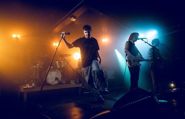 Fontaines D.C. live in Malmoe, Sweden Malmoe, Sweden. 30th, March 2022. The Irish post-punk band Fontaines D.C. performs a live concert at Plan B in Malmoe. Here vocalist Grian Chatten is seen live on stage. Malm? Sweden  Copyright: xGonzalesxPhoto JoexMillerx