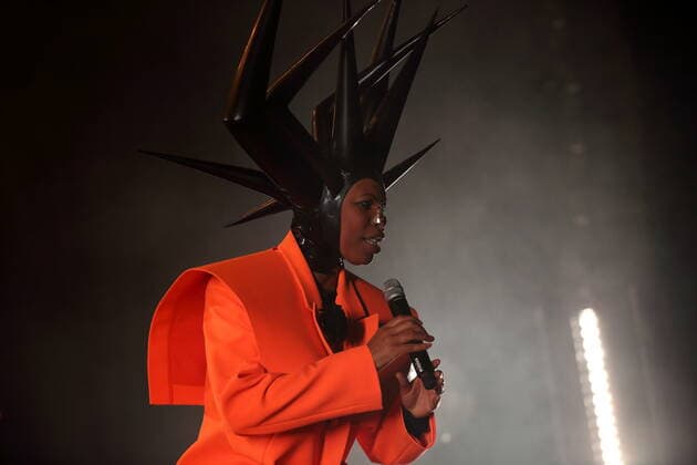 Deborah Anne Dyer aka Skin from the band Skunk Anansie at a concert at Columbiahalle in Berlin, 31 March 2022 Skunk Anansie concert Berlin