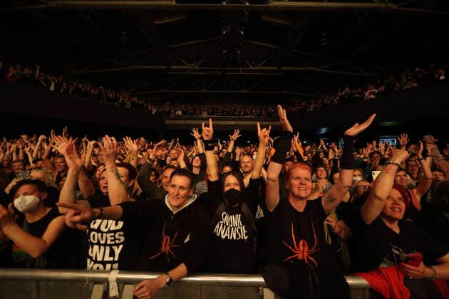 Concertgoers at Skunk Anansie concert at Columbiahalle in Berlin, 31 March 2022 Skunk Anansie concert Berlin