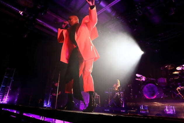 Deborah Anne Dyer aka Skin from the band Skunk Anansie at a concert at Columbiahalle in Berlin, 31 March 2022 Skunk Anansie concert Berlin