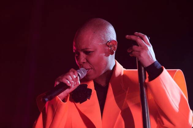 Deborah Anne Dyer aka Skin from the band Skunk Anansie at a concert at Columbiahalle in Berlin, 31 March 2022 Skunk Anansie concert Berlin