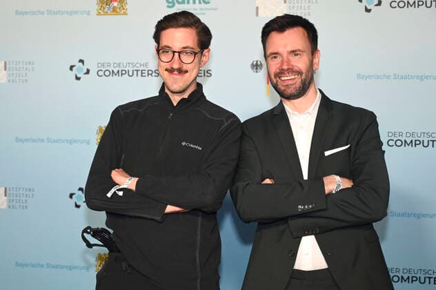 Maximilian Knabe and Felix Falk at the award ceremony of the German Computer Game Award 2022 in the TonHalle Munich, 31 03 2022 Foto:xR.xHeinex xFuturexImage