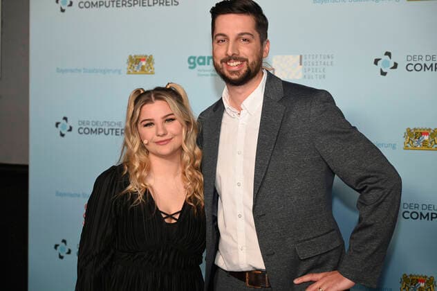 Olivia Osthushenrich and Michael Obermeier at the German Computer Game Award 2022 ceremony in the TonHalle Munich, 31 03 2022 Foto:xR.xHeinex xFuturexImage