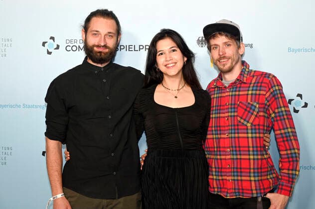 Team of Donausaurus at the award ceremony of the German Computer Game Award 2022 in the TonHalle Munich, 31 03 2022 Foto:xR.xHeinex xFuturexImage