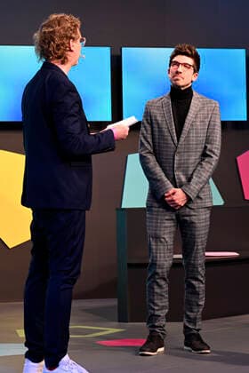 Uke Bosse and Alexander Reinhard Böhm at the award ceremony of the German Computer Game Award 2022 in the TonHalle Munich, 31 03 2022 Foto:xR.xHeinex xFuturexImage