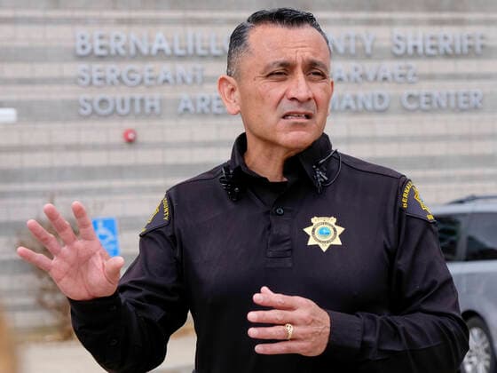 April 1, 2022, Albuquerque, New Mexico, USA: 040122.Bernalillo Sheriff Manuel Gonzales III briefs the media following a fatal BCSO deputy involved shooting in the South Valley .Photographed on Friday April 1, 2022. JOURNAL. Albuquerque USA - ZUMAab1_ 20220401_zaf_ab1_005 Copyright: xAdolphexPierre-Louisx