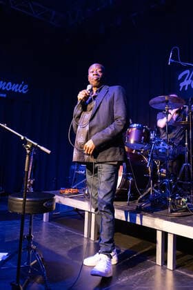 The singer and frontman Andrew Roachford, MBE The British soul band Roachford with the Twice in a lifetime Tour 2021 2022 at the live performance in the Harmonie in Bonn, 01 04 2022